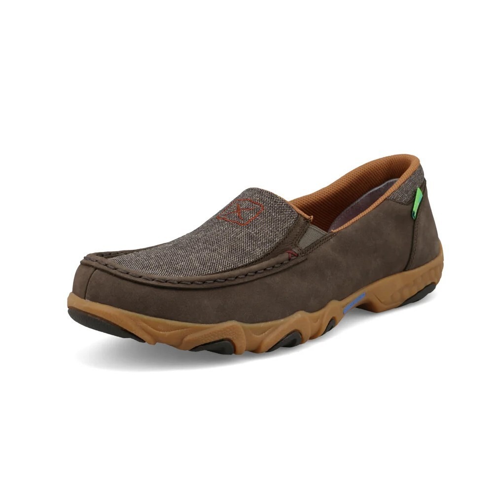 Twisted X Men's Eco Dust & Cocoa Slip On Driving Moc MDMX002 Size 13